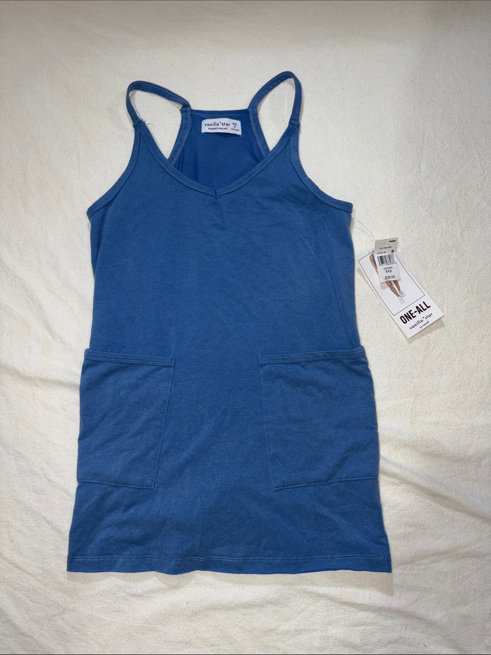 NWT Vanilla Star One-All Blue V-Neck Athleisure Skort Dress Shorts - Size XXS